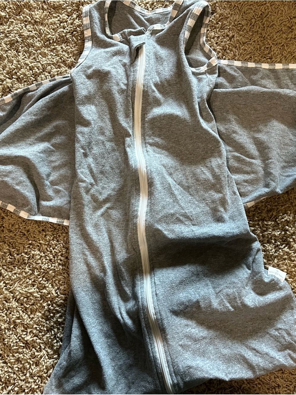 Gray Kids Zip-Front Sleep Sack Swaddle